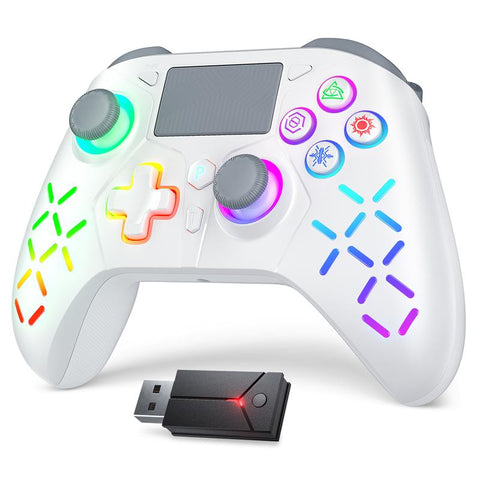 Wireless Controller for PS5 with LED RGB Light, Compatible with Playstation 5 /Playstation 4 /Playstation 3 /Switch/ PC