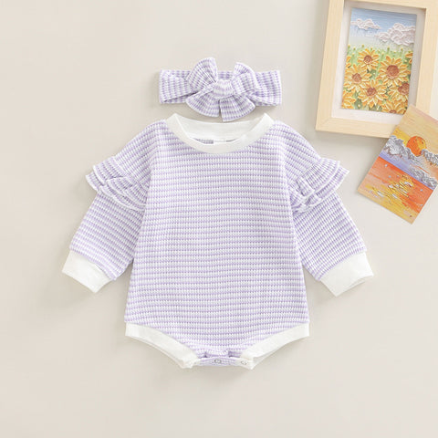 Baby Striped Long Sleeve Jumpsuit