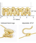 Kissyan Mama Necklace for Women, 14K Gold Plated Bubble Mom Pendant Necklace for New Mum Wife, Fashion Jewelry Gift for Mother'S Day