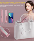 Mother'S Day 2025 Mini Portable Cordless Rechargeable USB Clipper Bangs Curl Straight Dual Purpose Dormitory Available Small Hair Straightener Comfort Pink Hair Curler