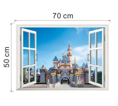 3D Window View Wall Sticker