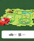Flexible Railway Track Rail Car Puzzel Toy DIY Assemble Jigsaw Parent-Child Interaction Toy Electric Track Car Puzzle Toys Gifts