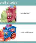 Automatic Laying Domino Train Electric Car Brick Blocks Kit Creative Game Intelligence Educational DIY Toy Kid Birthday Boy Gift