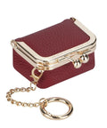 Royal Bagger Genuine Leather Mini Kiss Lock Coin & Jewelry Box, Removable Keychain, Storage for Rings, Earrings, Necklaces 2894