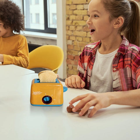 Toys for Girls 3-6 Years Kitchen Appliances Toy, Kids Kitchen Pretend with Realistic Light and Sounds, Play Kitchen for Kids Ages 4-8