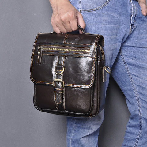 Men’s Casual Leather Crossbody Bag