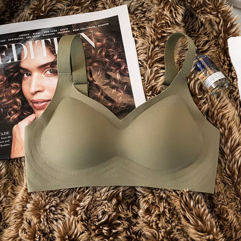 Seamless Bra Women Comfort Padded Bras Wireless Glossy Underwear Sexy Bralette Support Sexy Lingerie Female Intimates