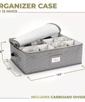 Coffee Mug/Glass Quilted Box (Fits 12 Mugs)
