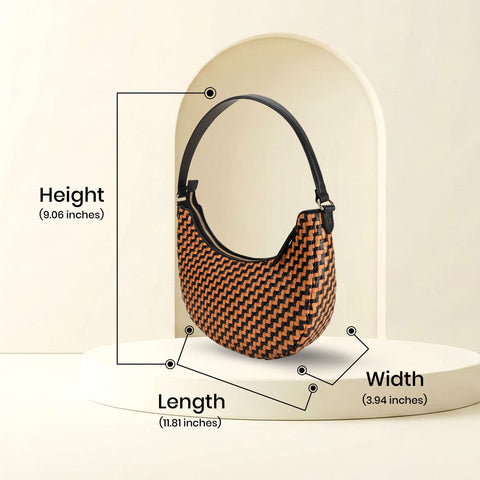 Genuine Leather Handmade Woven Shoulder Bag for Women
