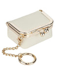 Royal Bagger Genuine Leather Mini Kiss Lock Coin & Jewelry Box, Removable Keychain, Storage for Rings, Earrings, Necklaces 2894