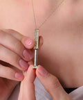 'I Love You' Necklace, 3D Engraved, Necklace with Secret Message, Gift for Women