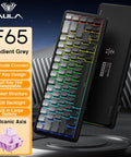 Aula F65 Mini Tri-Mode Wireless Mechanical Keyboard, 65 Percent Hot Swappable Gasket Custom Gaming Keyboard, Volcanic Switch,Rgb Backlit, Gradient Blue Bluetooth Keyboard Budget Creamy Keyboards Lighted Game Keyboard Computer Accessories Springtok