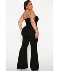 Call My Name Ribbed Pant Set - Black