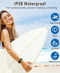 Health Fitness Tracker, Smart Watch with 24/7 Heart Rate Blood Pressure Sleep Monitor,126 Sports Modes,Ip68 Waterproof Step Calorie Counter Pedometer Activity Trackers for Android&Iphone Women Black