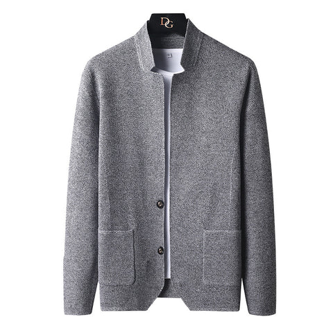 Pocket Stand Collar Cardigan