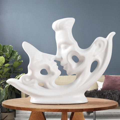 Couple Theme Ceramic Wine Cabinet