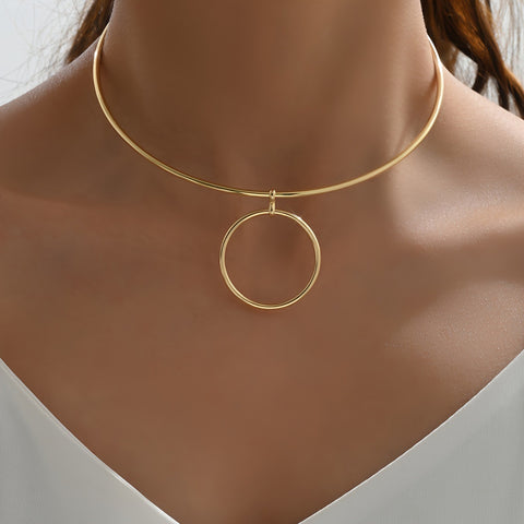 Big Circle Choker Necklace