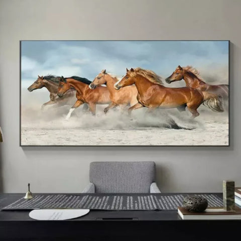 Horse Galloping  Painting Poster