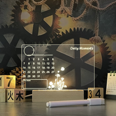 Creative Led Night Light Note Board