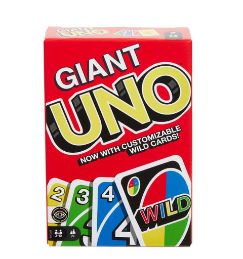 Giant UNO Card Game for Kids, Adults and Family Night, 108 Oversized Cards for 2-10 Players