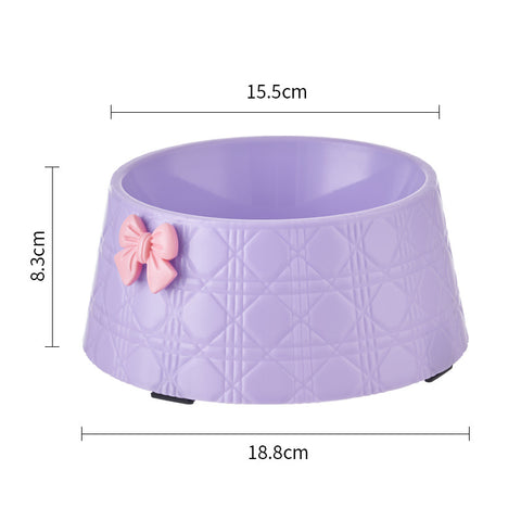 Pet Food Bowl with Lovely Bowknot