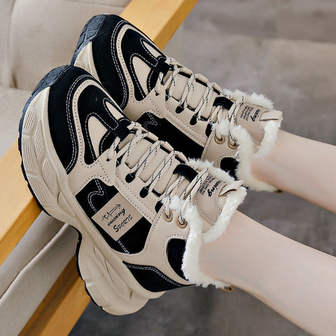 Women's Fleece-lined Clunky Sneakers