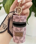 Mini Retro Coin Purse, Classic Pouch with Scarf Decor, Zipper Portable Multifunctional Lipstick Bag Vintage Flower Leather
