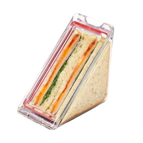 Triangle Bakery Packaging Small Sandwich Box Triangle Sandwich Containers Reusable Sandwich Bags Preservation Box for Schoolbag