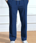Men'S Solid Color Long Leg Pants, Regular Fit Casual Comfy Trousers for Spring & Fall, Men Bottoms for Daily Wear, Clothing