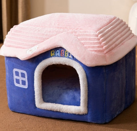 Foldable Pet Cave Bed
