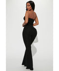 Call My Name Ribbed Pant Set - Black