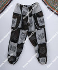 Patch Cotton Gothic Unisex Joggers, Gothic Patch Unisex Jogger Pants, plus Size Inclusive ,Hippie Trousers, Boho Style, Goth Fashion, Unisex Cotton Cargo Pants, Multi Pockets, Cotton Baggy Pants Big Menswear Festival