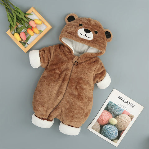Arctic Velvet Bear Jumpsuit