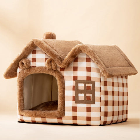 Foldable Pet Cave Bed