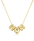 Kissyan Mama Necklace for Women, 14K Gold Plated Bubble Mom Pendant Necklace for New Mum Wife, Fashion Jewelry Gift for Mother'S Day