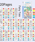 12Pages Coloring Books Portable Watercolor Painting Book Graffiti Picture Books Painting Drawing Toys for Children Gift
