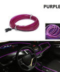 USB Powered Car Interior LED Light for Summer, Car Accessories, Car Electronics, Multiple Color Modes 5M Fiber Ambient Light, Car Interior Decorative Light, Magic Light Tape