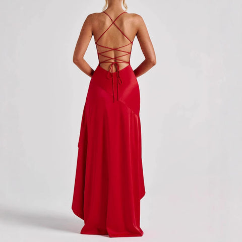 Backless Ruffles Dress