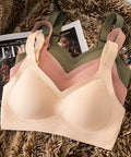 Seamless Bra Women Comfort Padded Bras Wireless Glossy Underwear Sexy Bralette Support Sexy Lingerie Female Intimates