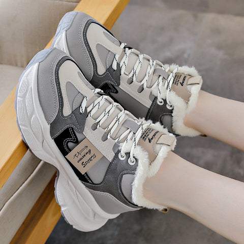 Women's Fleece-lined Clunky Sneakers