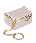 Royal Bagger Genuine Leather Mini Kiss Lock Coin & Jewelry Box, Removable Keychain, Storage for Rings, Earrings, Necklaces 2894