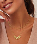 Kissyan Mama Necklace for Women, 14K Gold Plated Bubble Mom Pendant Necklace for New Mum Wife, Fashion Jewelry Gift for Mother'S Day