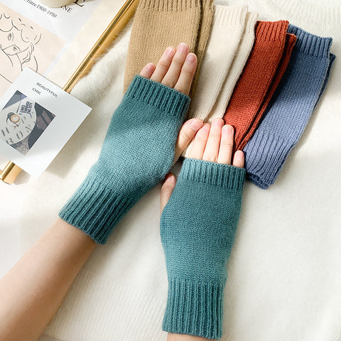 Korean Style Fingerless Winter Gloves