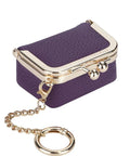 Royal Bagger Genuine Leather Mini Kiss Lock Coin & Jewelry Box, Removable Keychain, Storage for Rings, Earrings, Necklaces 2894