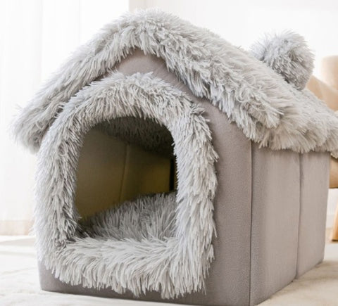 Foldable Pet Cave Bed