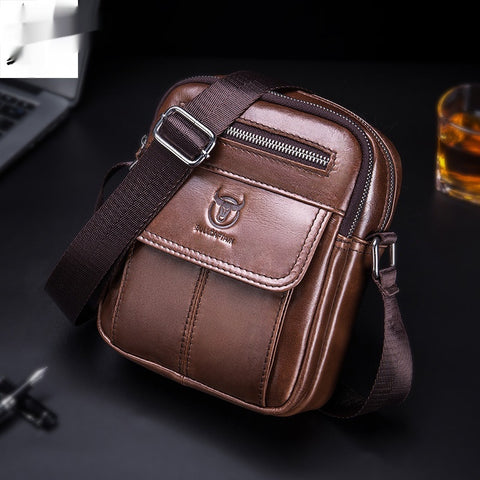 Mini Leather Crossbody Bag for Men