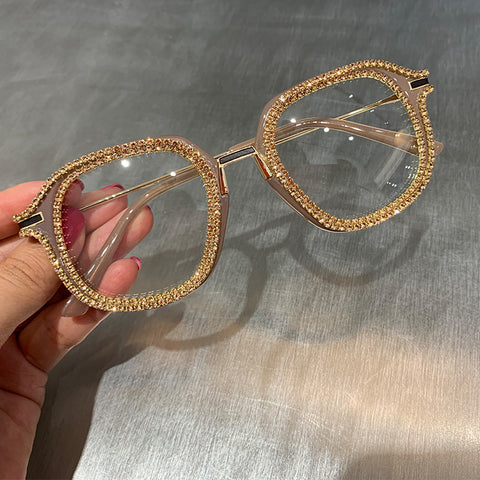 Rhinestone-Embellished Fashion Sunglasses
