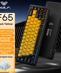 Aula F65 Mini Tri-Mode Wireless Mechanical Keyboard, 65 Percent Hot Swappable Gasket Custom Gaming Keyboard, Volcanic Switch,Rgb Backlit, Gradient Blue Bluetooth Keyboard Budget Creamy Keyboards Lighted Game Keyboard Computer Accessories Springtok