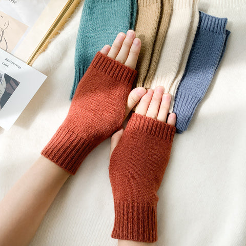Korean Style Fingerless Winter Gloves