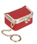Royal Bagger Genuine Leather Mini Kiss Lock Coin & Jewelry Box, Removable Keychain, Storage for Rings, Earrings, Necklaces 2894